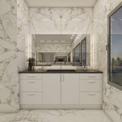 Sapphire Solar Series 3-3/4 in. (96 mm) Center-to-Center Modern Cabinet Handle/Pull (5-Pack)