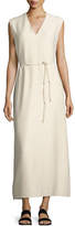 Thumbnail for your product : The Row Langrova Sleeveless Belted Maxi Dress, White Rose