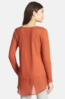 Thumbnail for your product : Sun & Shadow Woven Hem High/Low Thermal Top (Juniors)