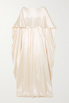 Thumbnail for your product : Huishan Zhang Lea Belted Cape-effect Satin Gown
