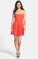 Thumbnail for your product : Lush Strapless Bustier Stretch Knit Dress (Juniors)
