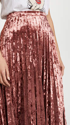 Glamorous Pleated Velvet Skirt