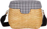 Thumbnail for your product : Edie Parker Jane Gingham Straw Basket Crossbody Bag, Multi