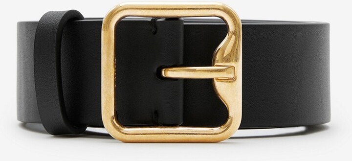 Burberry Leather B Buckle Belt Size: 100 - ShopStyle