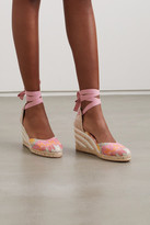 Thumbnail for your product : Missoni Crochet-knit Canvas Wedge Espadrilles