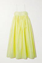 Thumbnail for your product : Cecilie Bahnsen Beth Gathered Matelassé Satin Maxi Dress