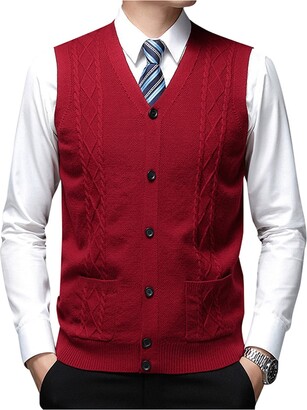 Red Sweater Vest For Men | Shop the world's largest collection of fashion |  ShopStyle UK