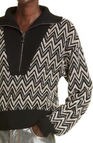 Thumbnail for your product : Missoni Women's Textured Chevron Wool Blend Half Zip Sweater