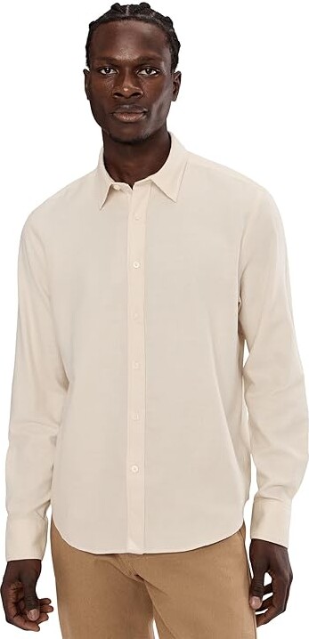 UNTUCKit Wrinkle-free Veneto Shirt Men's Clothing Chalk White : LG Regular Fit, Cotton/Down