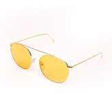 Thumbnail for your product : Illesteva Single-Bridge Steel Square Sunglasses, Golden