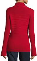 Thumbnail for your product : Escada Mock-Neck Bell-Sleeve Virgin Wool Sweater