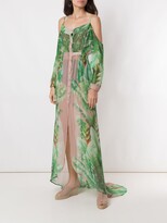 Thumbnail for your product : AMIR SLAMA Printed Maxi Silk Dress