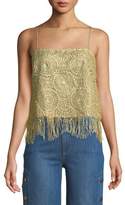 Thumbnail for your product : Ramy Brook Malena Crochet Fringe Cami Top