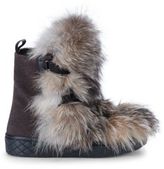 Thumbnail for your product : Moncler Zoe Fox Fur, Suede & Leather Lace-Up Boots