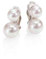 Thumbnail for your product : Majorica 8MM-10MM White Graduated Clip-On Pearl Earrings