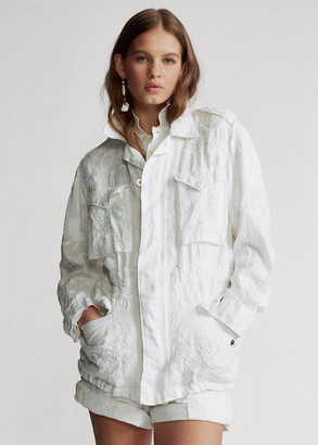 white eyelet jacket