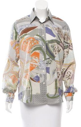 Etro Printed Button-Up Top
