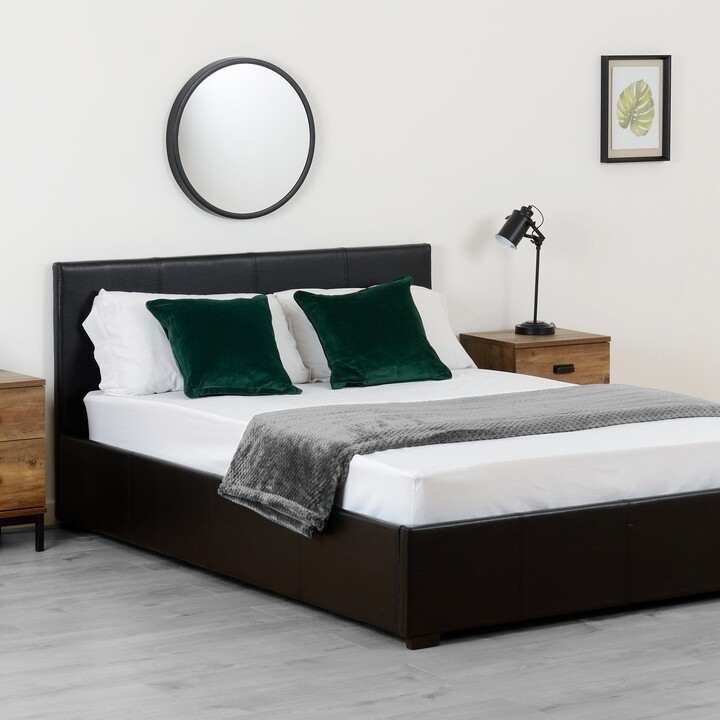 Dunelm Waverley Faux Leather Ottoman Bed Black ShopStyle