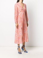 Thumbnail for your product : Rixo Floral Print Pleat-Detail Dress
