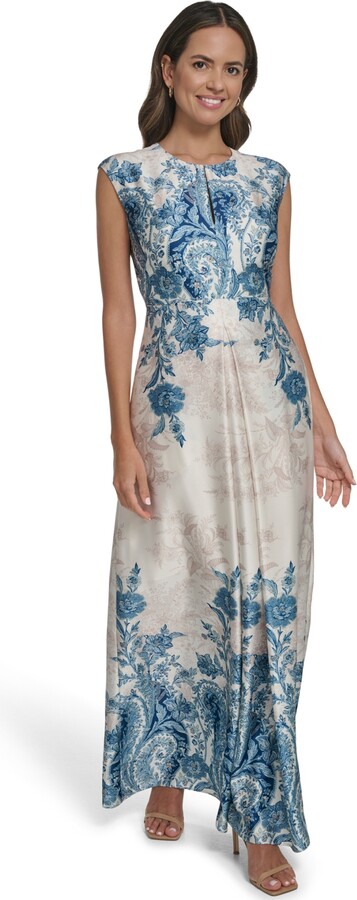 Vince Camuto Women's Extended Cap Twist Gown