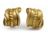 Thumbnail for your product : Kieselstein-Cord 18K Yellow Gold Carved Huggie Earrings