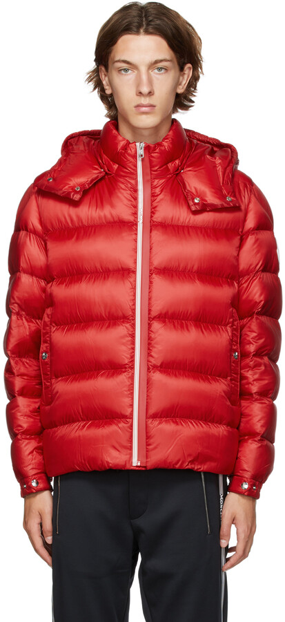 Moncler Red Down Arves Jacket - ShopStyle Outerwear