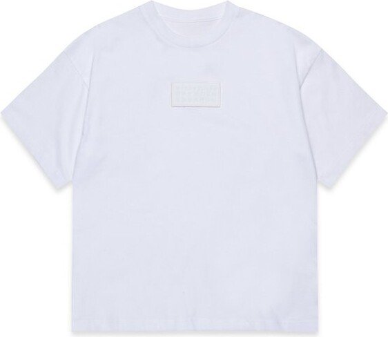 MM6 MAISON MARGIELA Kids Logo Patch Crewneck T-Shirt
