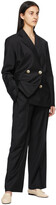 Thumbnail for your product : LOULOU STUDIO Black Super 120s Wool Sbiru Trousers