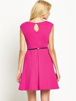 Thumbnail for your product : South Tall Ponte Belted Skater Dress