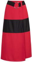 Thumbnail for your product : Amanda Wakeley Red Cloque Wrap Skirt