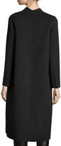 Thumbnail for your product : Vince Wool-Blend Shell Coat, Dark Gray/Graphite