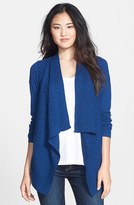 Thumbnail for your product : Chaus Marled Drape Front Cardigan