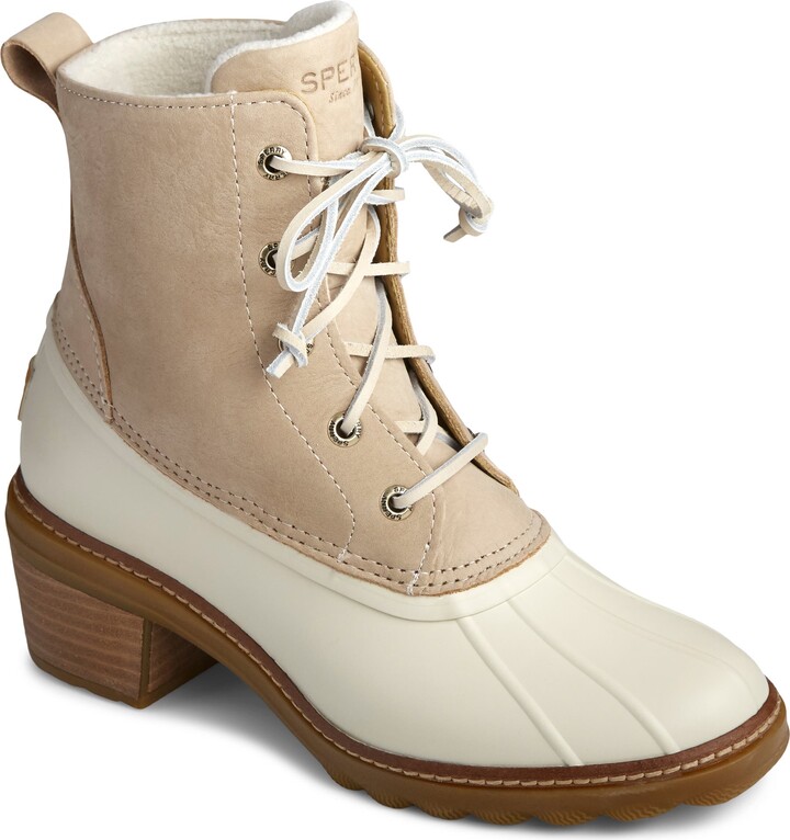 sperry white duck boots
