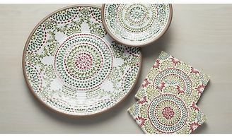 Crate & Barrel Caprice Holiday Melamine Plate