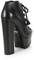 Thumbnail for your product : Gucci Kayla Lace-Up Leather Platform Ankle Boots