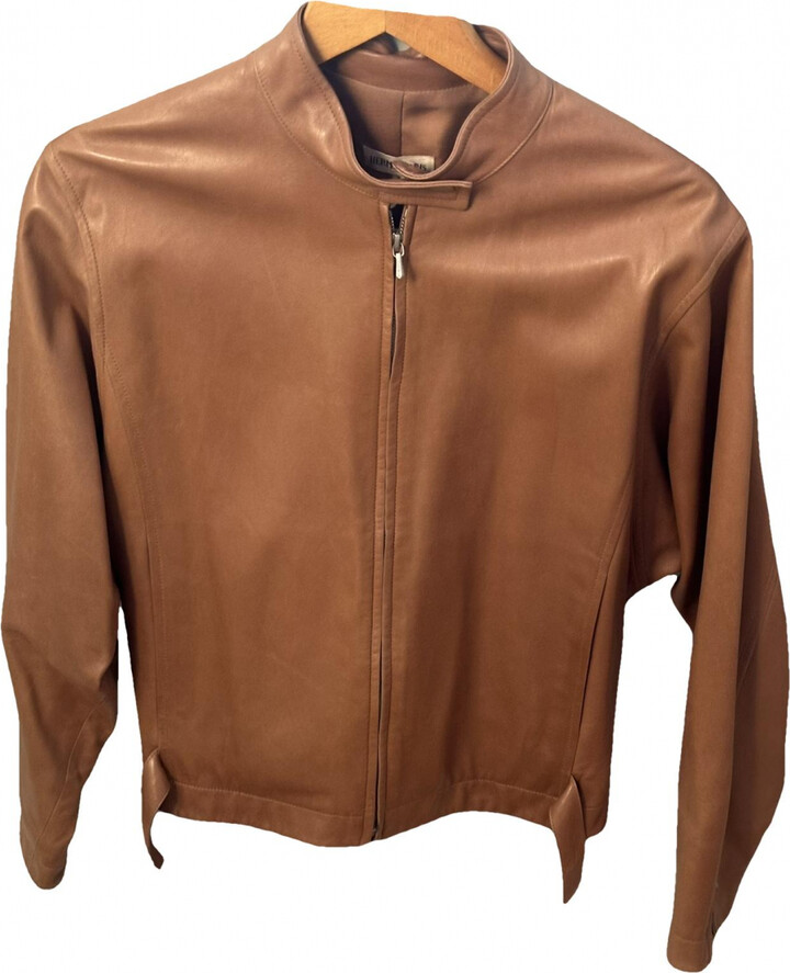 Hermes Leather biker jacket ShopStyle