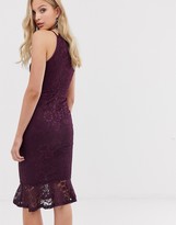 Thumbnail for your product : AX Paris lace frill hem bodycon dress
