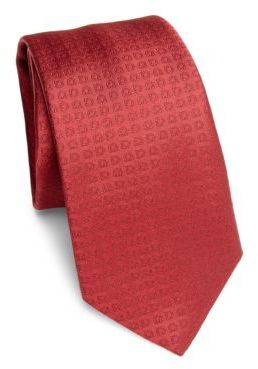 Ferragamo Gancini Pattern Silk Tie