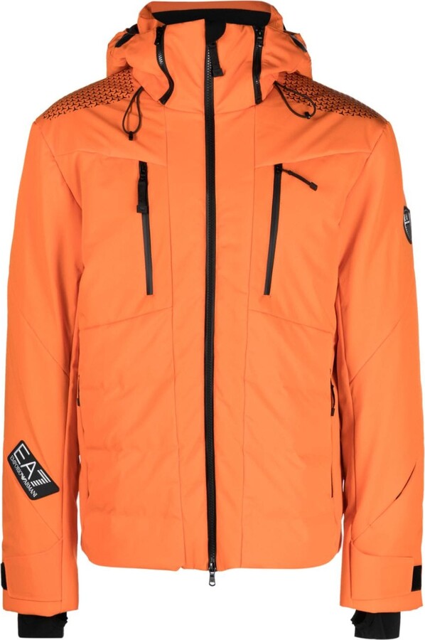 EA7 Emporio Armani Ski logo-patch padded jacket - ShopStyle