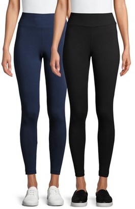 time and tru women's skinny zip back ponte pant