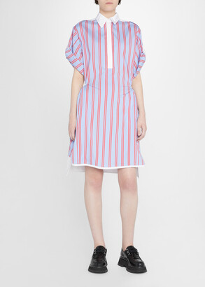 3.1 Phillip Lim Striped Button-Front A-Line Shirt Dress