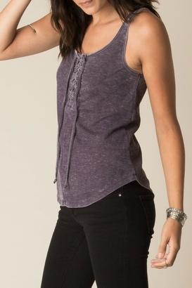 White Crow Lace Up Tank