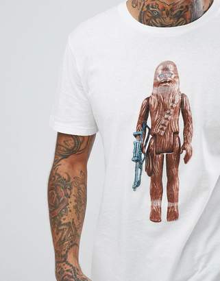 Pull&Bear Star Wars T-Shirt With Chewbacca Print In White