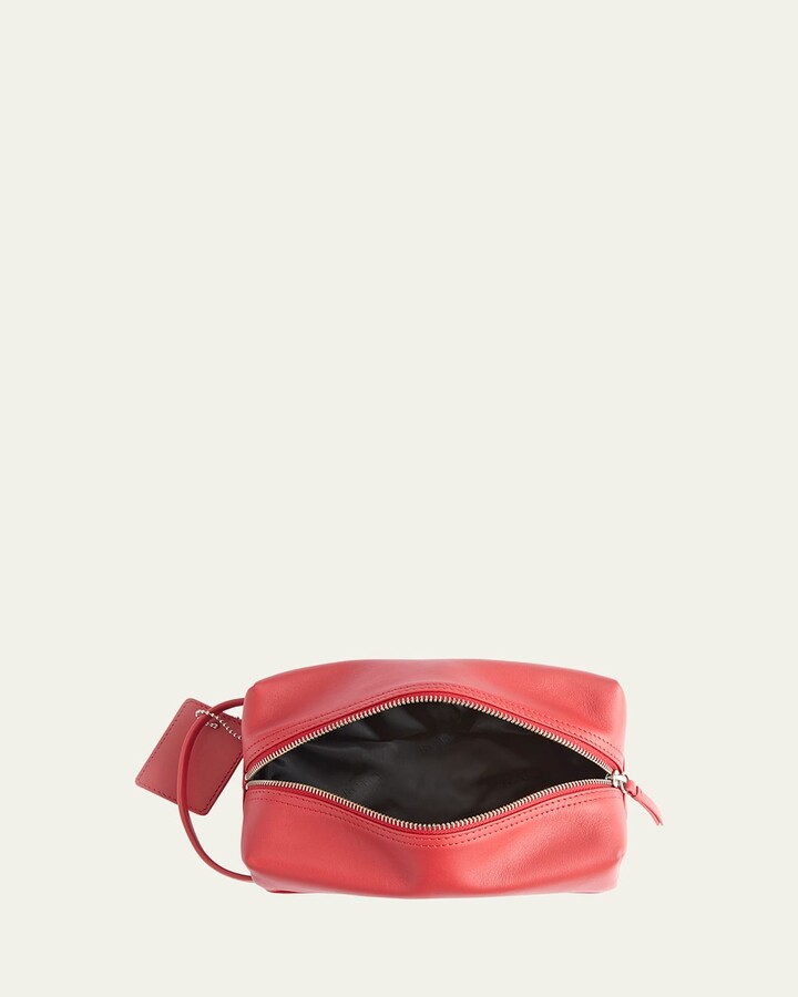 ROYCE New York Monogrammed Compact Leather Toiletry Bag