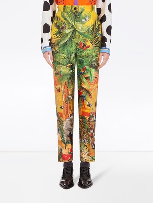 Dolce & Gabbana Jungle-Print Trousers