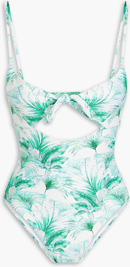 Melissa Odabash Amalfi cutout printed swimsuit ShopStyle