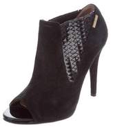 Thumbnail for your product : Calvin Klein Collection Suede Peep-Toe Booties