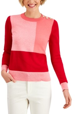 charter club color block cardigan
