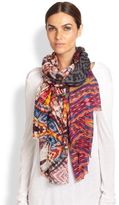 Thumbnail for your product : Cynthia Vincent Tribal Print Oblong Scarf