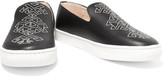 Thumbnail for your product : Soludos Embroidered Leather Slip-On Sneakers